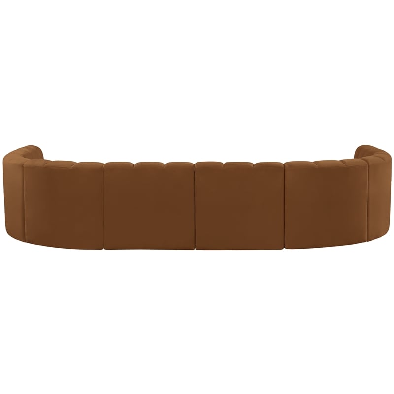 Meridian Furniture Arc Saddle Velvet Modular Sectional