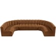 Meridian Furniture Arc Saddle Velvet Modular Sectional