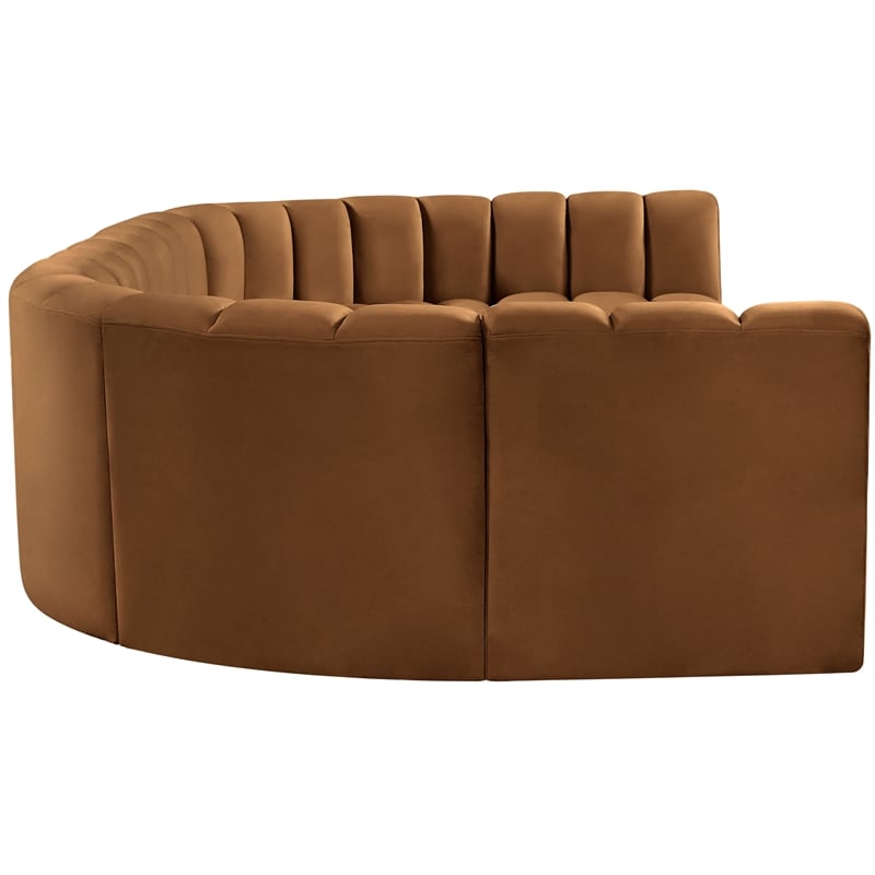Meridian Furniture Arc Saddle Velvet Modular Sectional