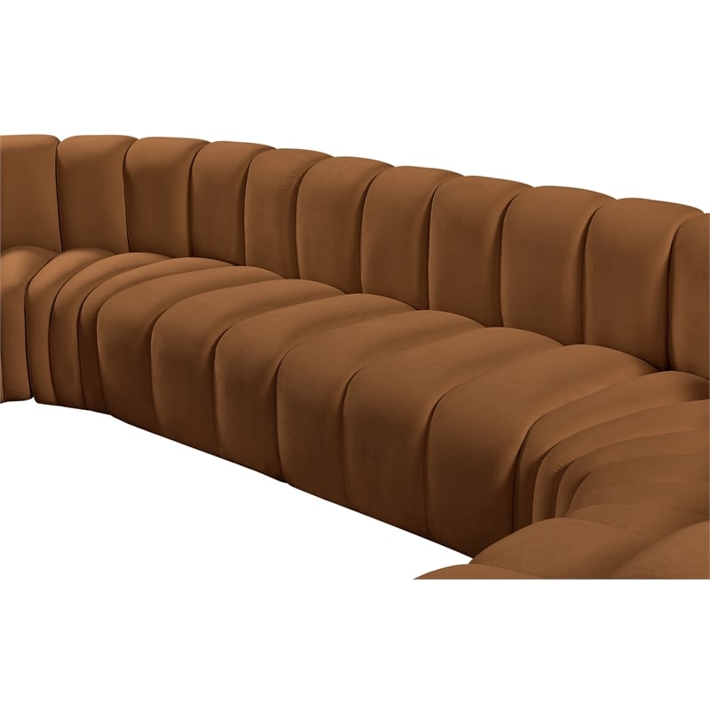 Meridian Furniture Arc Saddle Velvet Modular Sectional