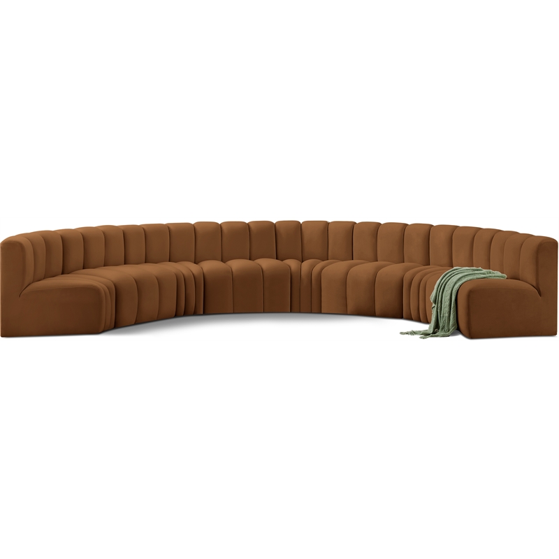 Meridian Furniture Arc Saddle Velvet Modular Sectional