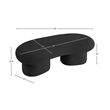 Meridian Furniture Luka Black Boucle Fabric Bench