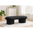 Meridian Furniture Luka Black Boucle Fabric Bench