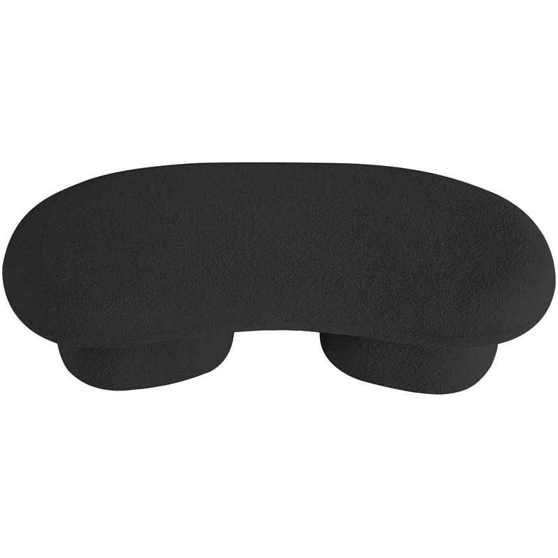 Meridian Furniture Luka Black Boucle Fabric Bench