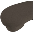 Meridian Furniture Luka Brown Boucle Fabric Bench