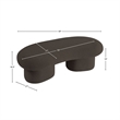 Meridian Furniture Luka Brown Boucle Fabric Bench