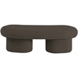 Meridian Furniture Luka Brown Boucle Fabric Bench