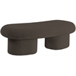 Meridian Furniture Luka Brown Boucle Fabric Bench