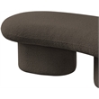 Meridian Furniture Luka Brown Boucle Fabric Bench