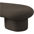 Meridian Furniture Luka Brown Boucle Fabric Bench