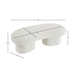Meridian Furniture Luka Cream Boucle Fabric Bench