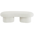 Meridian Furniture Luka Cream Boucle Fabric Bench