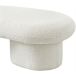 Meridian Furniture Luka Cream Boucle Fabric Bench