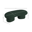 Meridian Furniture Luka Green Boucle Fabric Bench