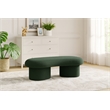 Meridian Furniture Luka Green Boucle Fabric Bench
