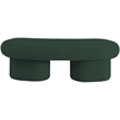 Meridian Furniture Luka Green Boucle Fabric Bench