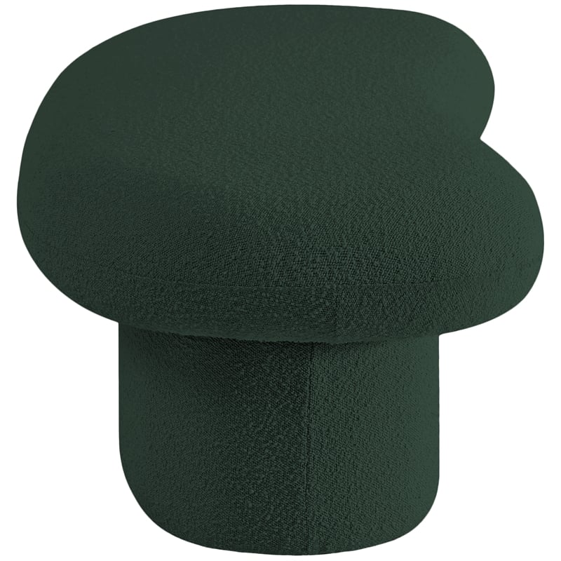 Meridian Furniture Luka Green Boucle Fabric Bench