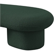 Meridian Furniture Luka Green Boucle Fabric Bench