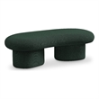 Meridian Furniture Luka Green Boucle Fabric Bench