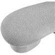 Meridian Furniture Luka Grey Boucle Fabric Bench