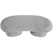 Meridian Furniture Luka Grey Boucle Fabric Bench