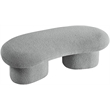 Meridian Furniture Luka Grey Boucle Fabric Bench