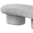 Meridian Furniture Luka Grey Boucle Fabric Bench