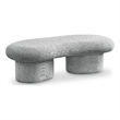 Meridian Furniture Luka Grey Boucle Fabric Bench