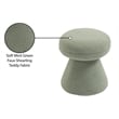 Meridian Furniture Drum Mint Faux Shearling Teddy Fabric Ottoman/Stool