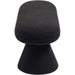 Meridian Furniture Drum Black Faux Shearling Teddy Fabric Bench