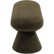 Meridian Furniture Drum Green Faux Shearling Teddy Fabric Bench