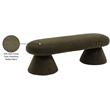 Meridian Furniture Drum Green Faux Shearling Teddy Fabric Bench