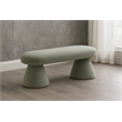 Meridian Furniture Drum Mint Faux Shearling Teddy Fabric Bench