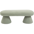 Meridian Furniture Drum Mint Faux Shearling Teddy Fabric Bench