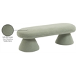 Meridian Furniture Drum Mint Faux Shearling Teddy Fabric Bench