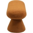 Meridian Furniture Drum Saddle Faux Shearling Teddy Fabric Bench