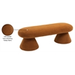 Meridian Furniture Drum Saddle Faux Shearling Teddy Fabric Bench