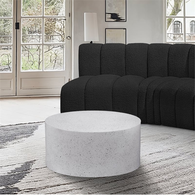Meridian Furniture Terrazzo White Coffee Table