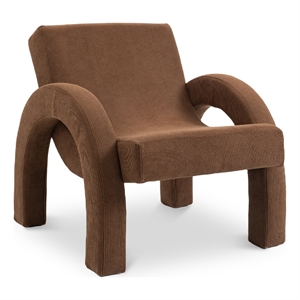 Meridian Furniture Corduroy Brown Corduroy Fabric Accent Chair