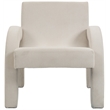 Meridian Furniture Corduroy Cream Corduroy Fabric Accent Chair