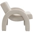 Meridian Furniture Corduroy Cream Corduroy Fabric Accent Chair