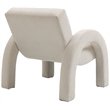 Meridian Furniture Corduroy Cream Corduroy Fabric Accent Chair