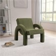Meridian Furniture Corduroy Green Corduroy Fabric Accent Chair