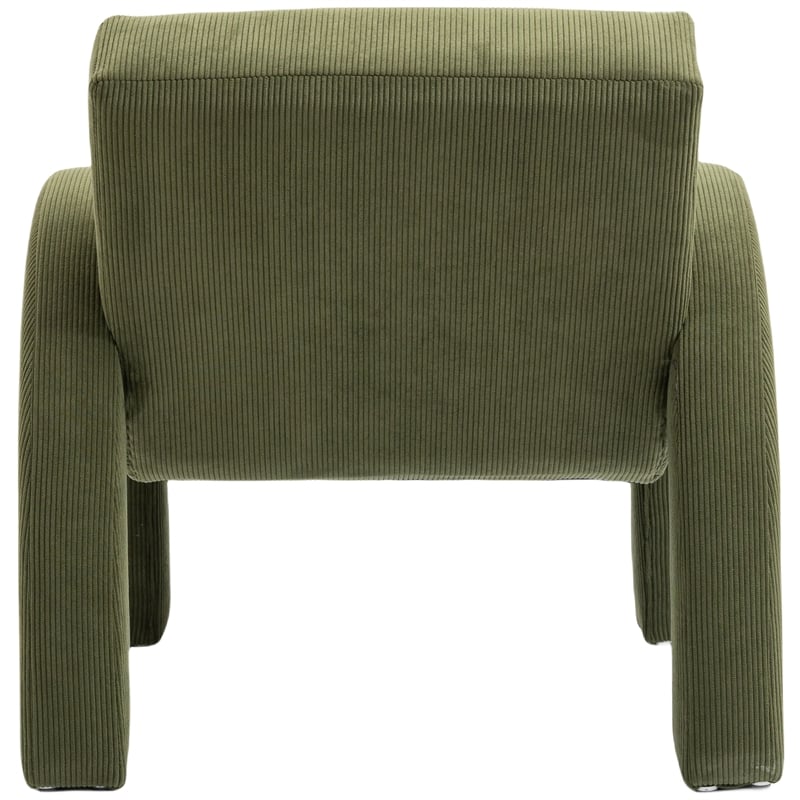Meridian Furniture Corduroy Green Corduroy Fabric Accent Chair