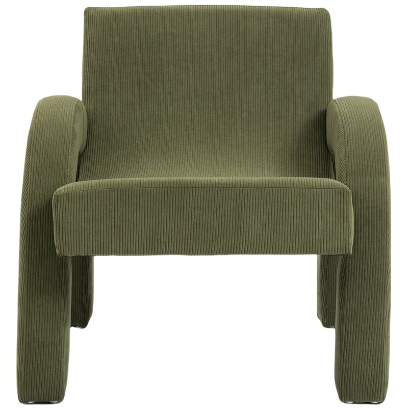 Meridian Furniture Corduroy Green Corduroy Fabric Accent Chair