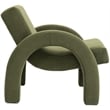 Meridian Furniture Corduroy Green Corduroy Fabric Accent Chair