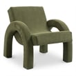 Meridian Furniture Corduroy Green Corduroy Fabric Accent Chair