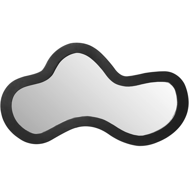 meridian furniture oblique black mirror