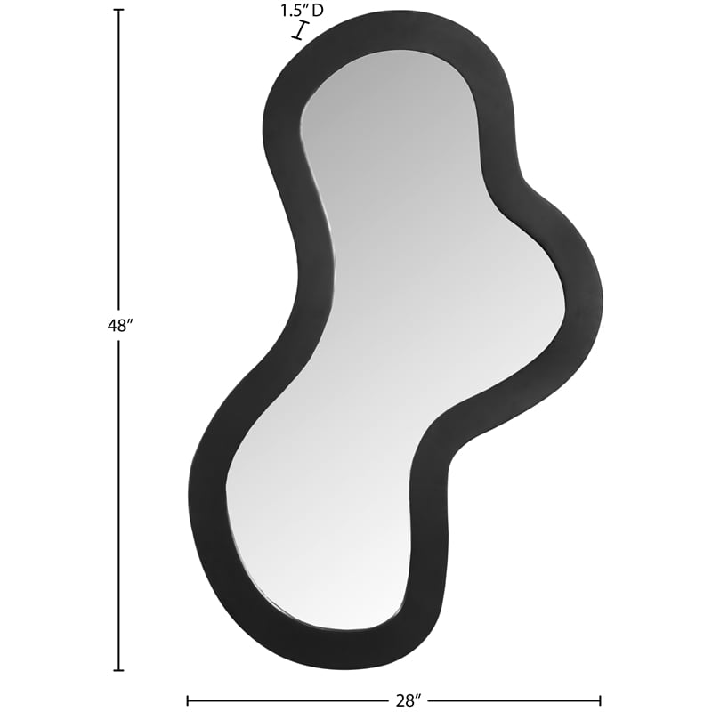 meridian furniture oblique black mirror