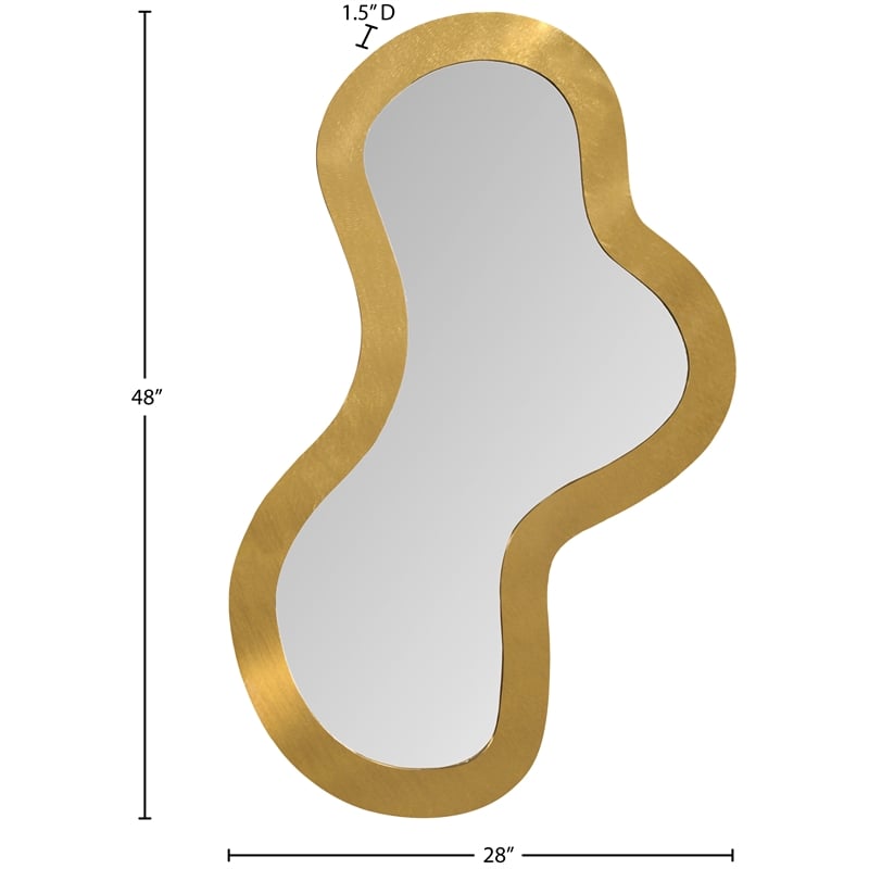 Meridian Furniture Oblique Gold Mirror